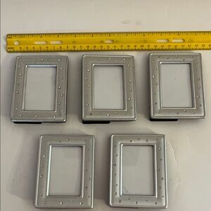 Set of 5 Silver Studded Picture Frames